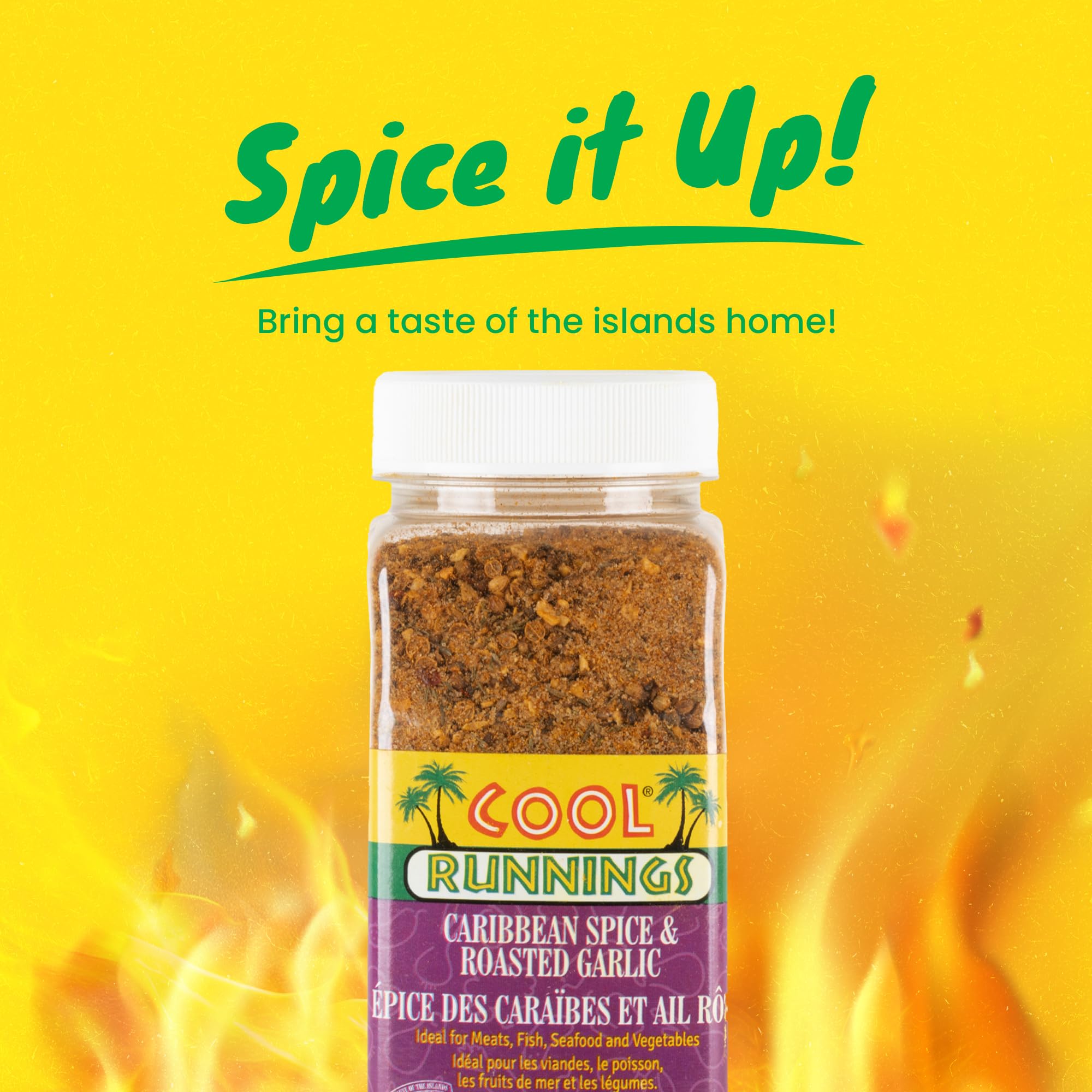 Cool Runnings Caribbean Spice & Roasted Garlic Powder 800g - Used for Grilling, Roasting, and Marinating Meats, Seafood, and Vegetables, Perfect