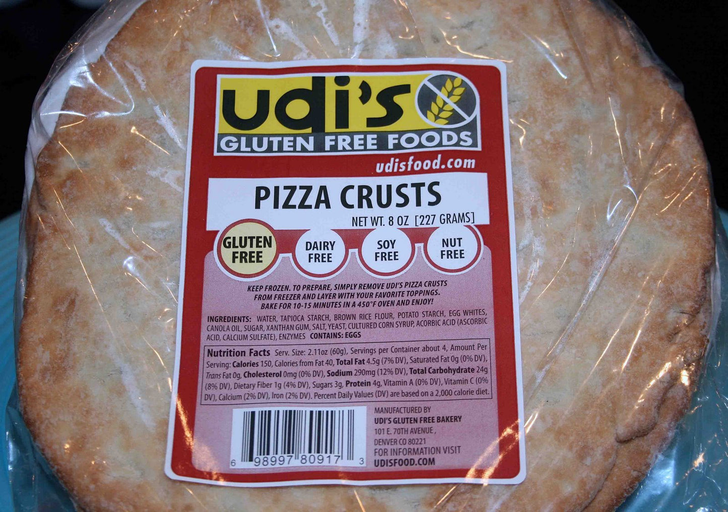 Udi's Gluten Free Pizza Crust