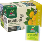 Hanan Dandelion Root Tea 25 Herbal Teabags - Support Kidney Function, Liver Cleanse Detox & Repair, Digestion Tea - Diente de Leon Dandelion Leaves