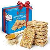 NY Spice Shop Honey Nut and Seed Snack Bar - 1 Pound Sesame Snacks Nuts & Seed Snaps Honey Candy with Almonds, Cashews & Sunflower Seeds - Healthy