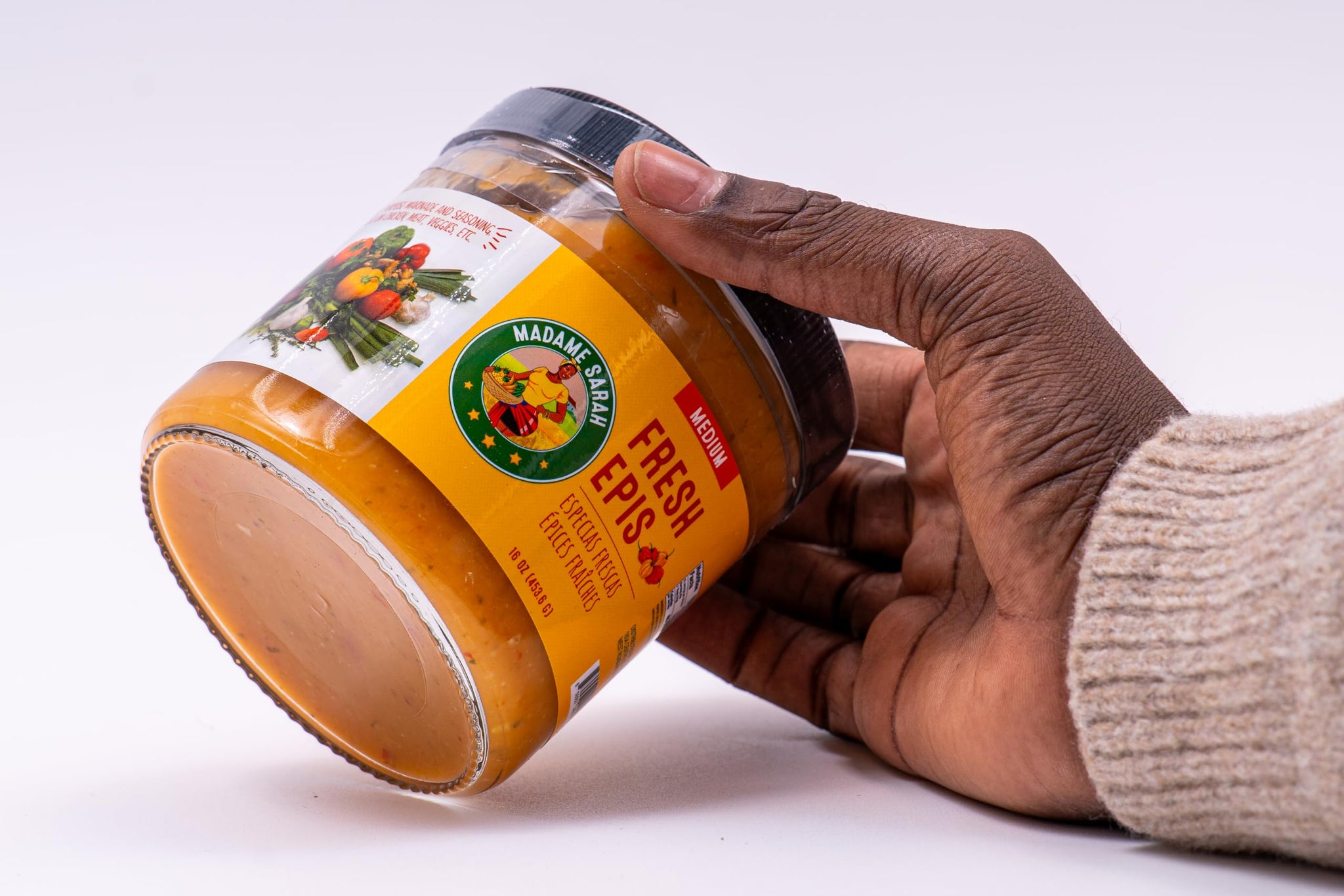 Madame Sarah Fresh Epis Seasoning (Medium) - Authentic Haitian Cooking Base - 16 oz