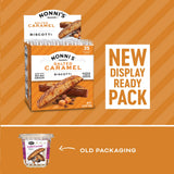 Nonni's Salted Caramel Milk Chocolate Biscotti Cookies - Individually Wrapped Italian Coffee Snack, Crunchy Twice-Baked, 90 Cal Each, 21 oz Carton, 4