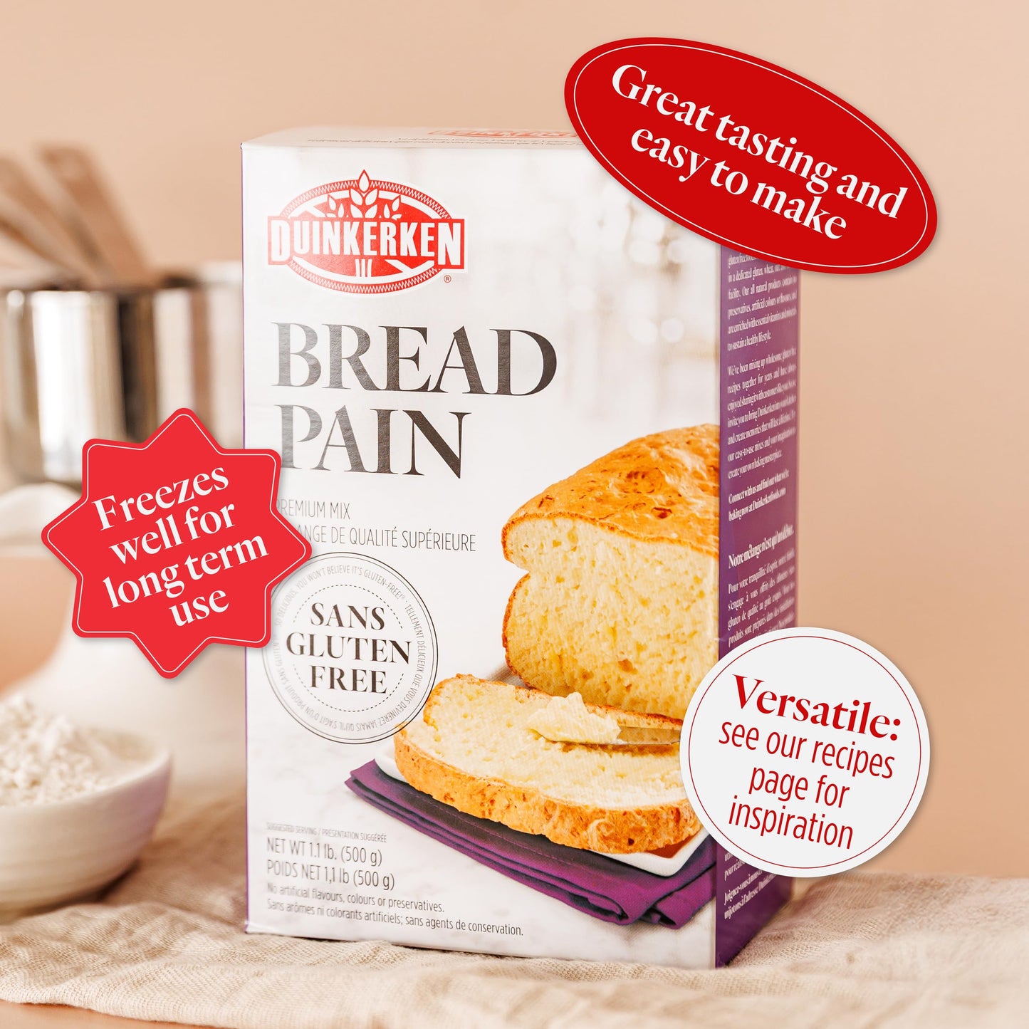 Duinkerken Gluten Free Bread Mix, 1.1 Pound