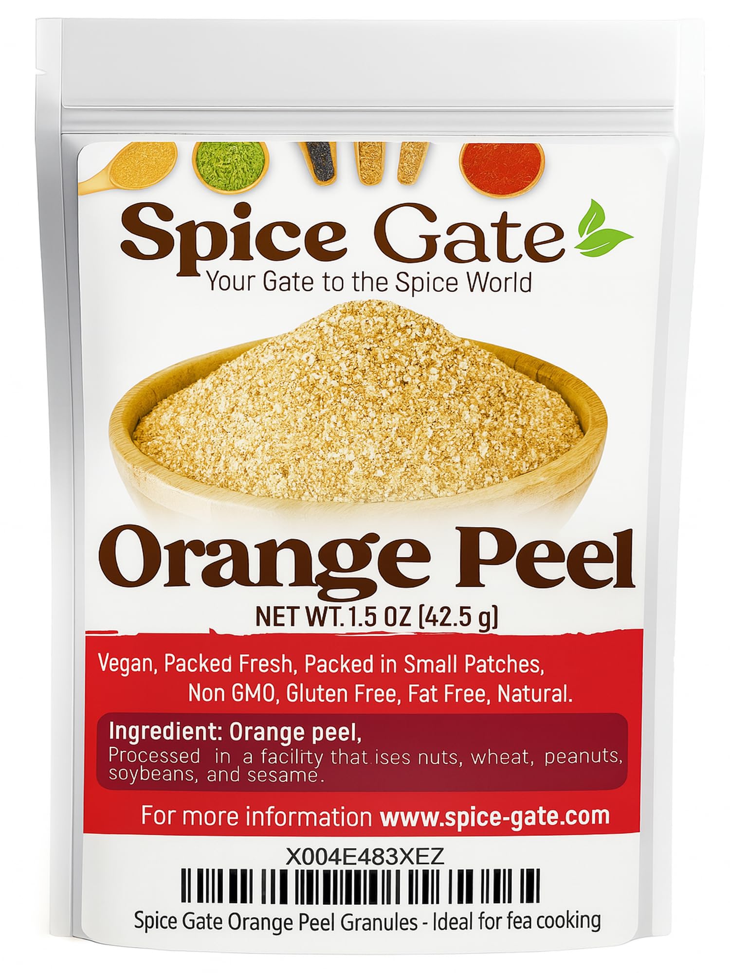 SPice Gate Orange Peel Granules (1.5 oz) Ideal for tea and cooking