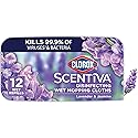 Clorox Scentiva Disinfecting Mopping Cloths, Lavender and Jasmine, 12 Wet Refills (Pack May Vary)