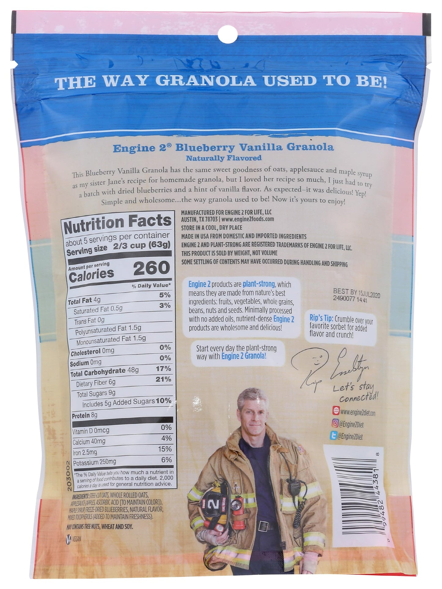ENGINE 2 Blueberry Vanilla Multigrain Granola, 12 OZ