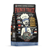 Bones Coffee Company French Toast, Sweet and Buttery Flavored Flavored Coffee, Medium Roast Low Acid Arabica Beans Compatible with Auto drip