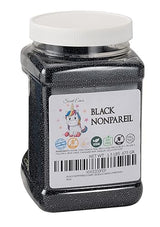 BLACK NONPAREILS- Dairy Free, Gluten Free, Egg Free, Vegan, Soy Free, Nuts Free, Kosher, Cookies, Decorating and Baking, Cake Sprinkles, Toppings