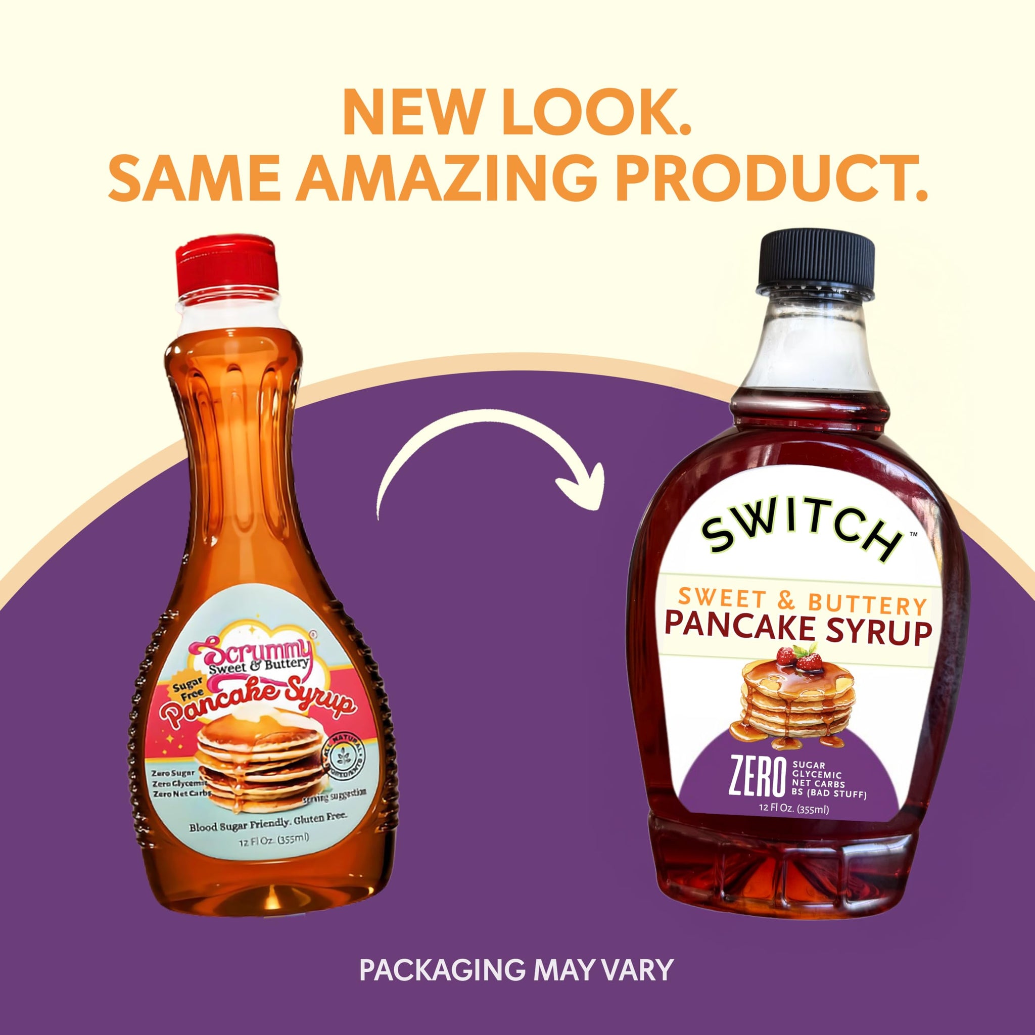 Scrummy Pancake Syrup, Sweet & Buttery Sugar Free Syrup for Pancakes, Waffles & More, Zero Sugar, Zero Net Carbs, Diabetic Friendly, Keto, Vegan, Kosher, Gluten Free, Non-GMO Allulose & Organic Flavors - 12 Fl Oz Bottle (Pack of 1)
