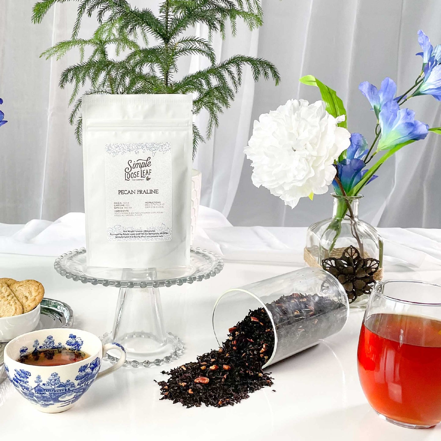 Simple Loose Leaf - Pecan Praline - Premium Loose Leaf Black Tea - High Caffeine - Rich and Nutty (4 Ounce)