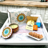 LoveNspire Personalized Diwali Gifts Hamper Indian Diwali Gift Boxes Happy Diwali Stickers Custom Box Sweets Dry Fruits for Home Family Relatives
