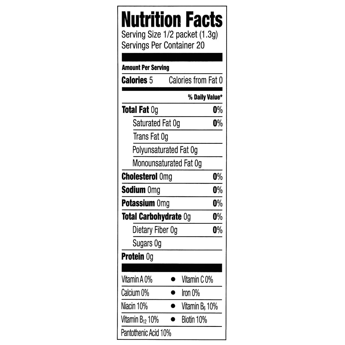 Great Value Sugar Free, Low Calorie ENERGY Blueberry Acai Drink Mix (Pack of 6)