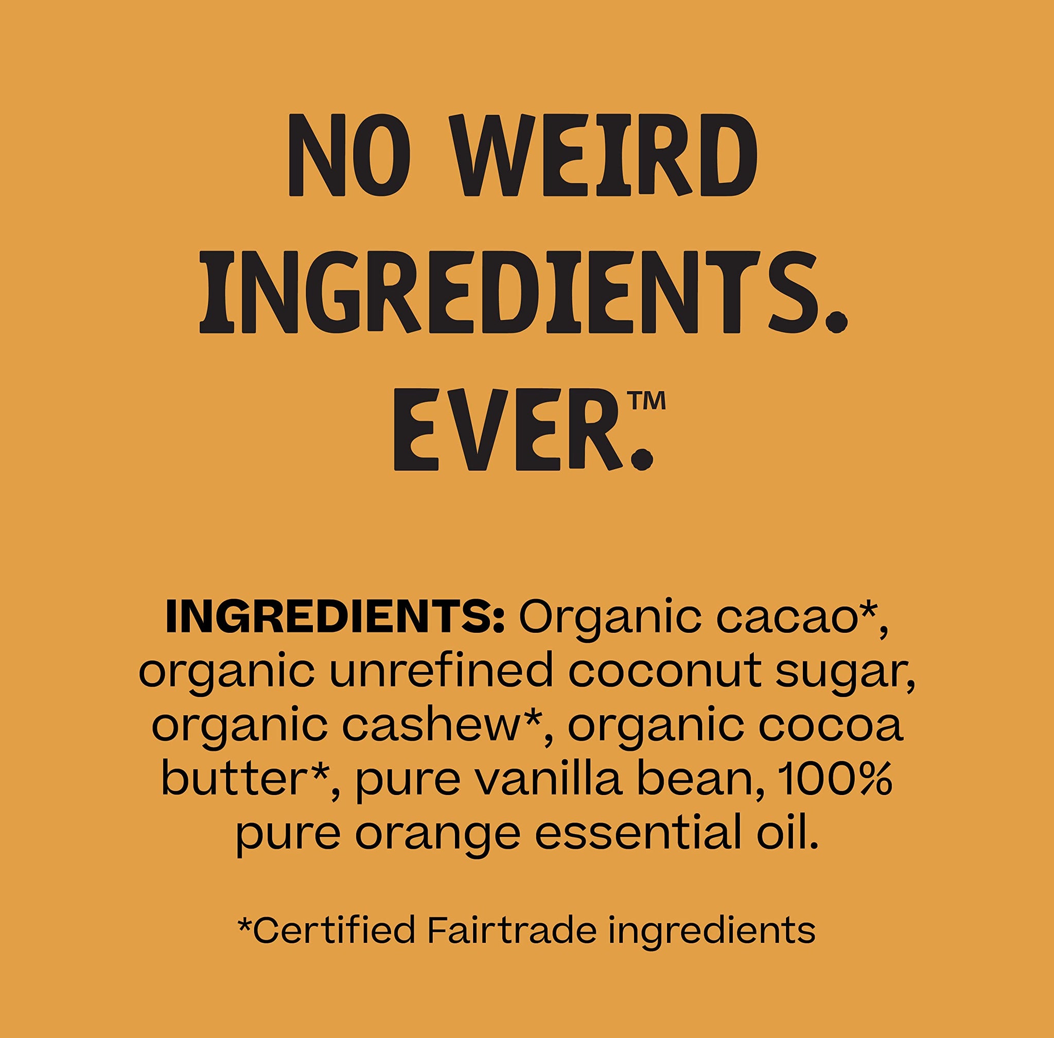 Hu Chocolate Bars | 12 Pack Orange Dream Vanilla Cashew Butter Chocolate | Natural Organic Vegan, Gluten Free, Paleo, Non GMO, Fair Trade Dark