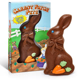 Easter Solid Milk Chocolate Bunny - Decorated Solid Chocolate Bunny with Candy Accents, Fun Easter Candy for Baskets, Egg Hunts & Gifts (3 oz)