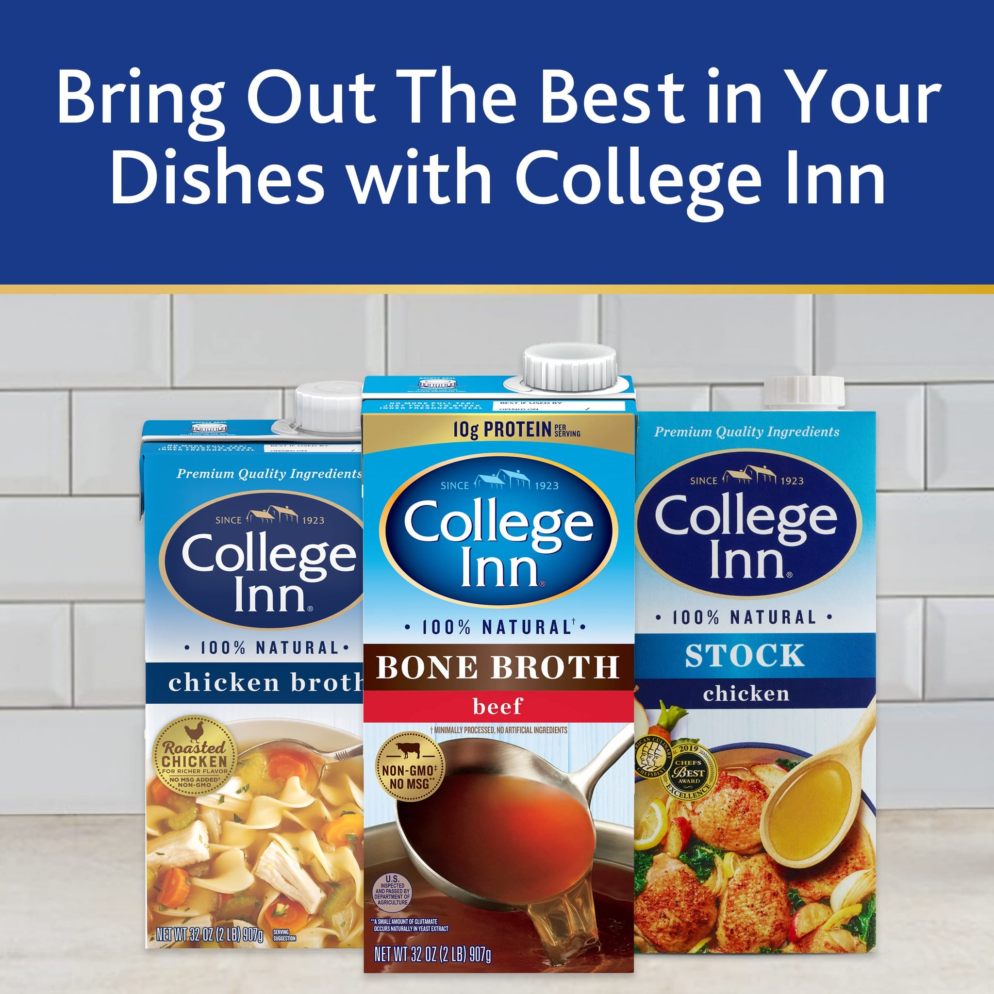 COLLEGE INN 100% Natural Garden Vegetable Broth, 32 oz Carton
