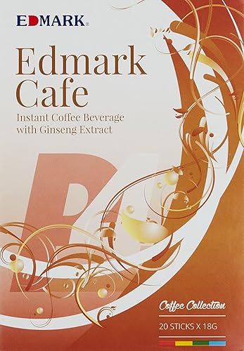 EDMARK Ginseng Coffee Pods | Arabica Coffee Blend Infused w/Ginseng | Supports Energy, Focus, Vitality & Overall Wellness | Low Sugar, Aspartame-Free