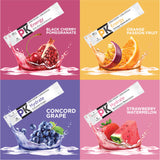 PURE KICK Energy and Hydrate Singles To Go Drink Mix Variety Pack, Black cherry Pomegranate, Orange Passion Fruit, Strawberry watermelon and Concord