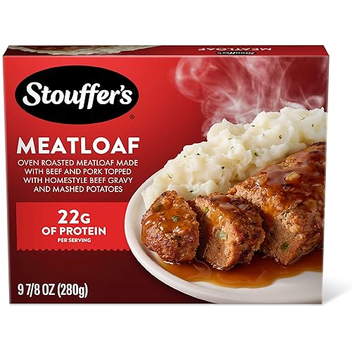 Stouffer’s Classic Meatloaf, Single Serve, Easy Meals, Meals for One, Microwave Dinner, Meatloaf Frozen Dinner