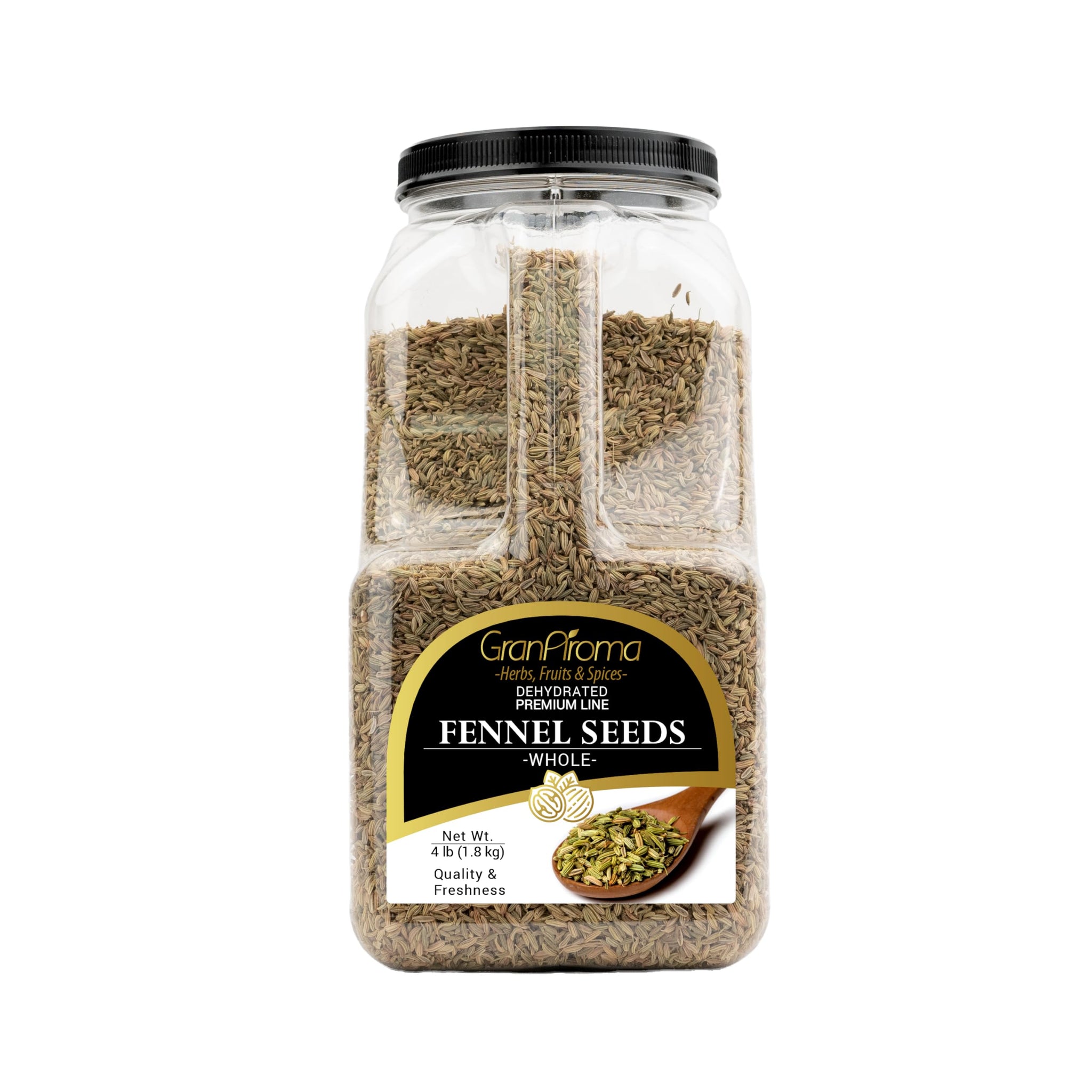 GranAroma Fennel Seeds, Whole Seeds, Light Flavor, Cooking & Baking (64 Ounce)
