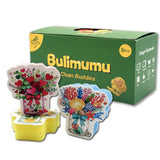 Bulimumu 3-Layer Floral Vase Dish Sponge (6 Pack) - Swedish Dishcloth Top + Soft Sponge Middle + Smart Temperature-Sensing Scrubber - Dual-Action