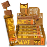 Awake Caffeinated Chocolate Energy Bar, Caramel Chocolate Energy Bar, 1 Bar Equals 1 Cup of Coffee, 12 Bars (18.6 oz)