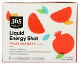 365 by Whole Foods Market Pomegranate Energy Shot, 2 Fl Oz, 6 Count