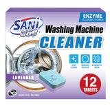 SANI 360° Washing Machine Cleaning tablets, 12 pack is Formulated with Enzyme, Deep Cleans and Deodorizes Front and Top Loading Washers use up