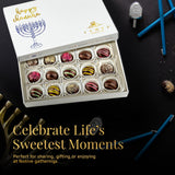 Kosher Dark Chocolate Truffles Gift Box - A Delicious Dairy Free Hanukkah Chocolate Candy for Gifting - Box of Chocolates Chanukah Gift for Women