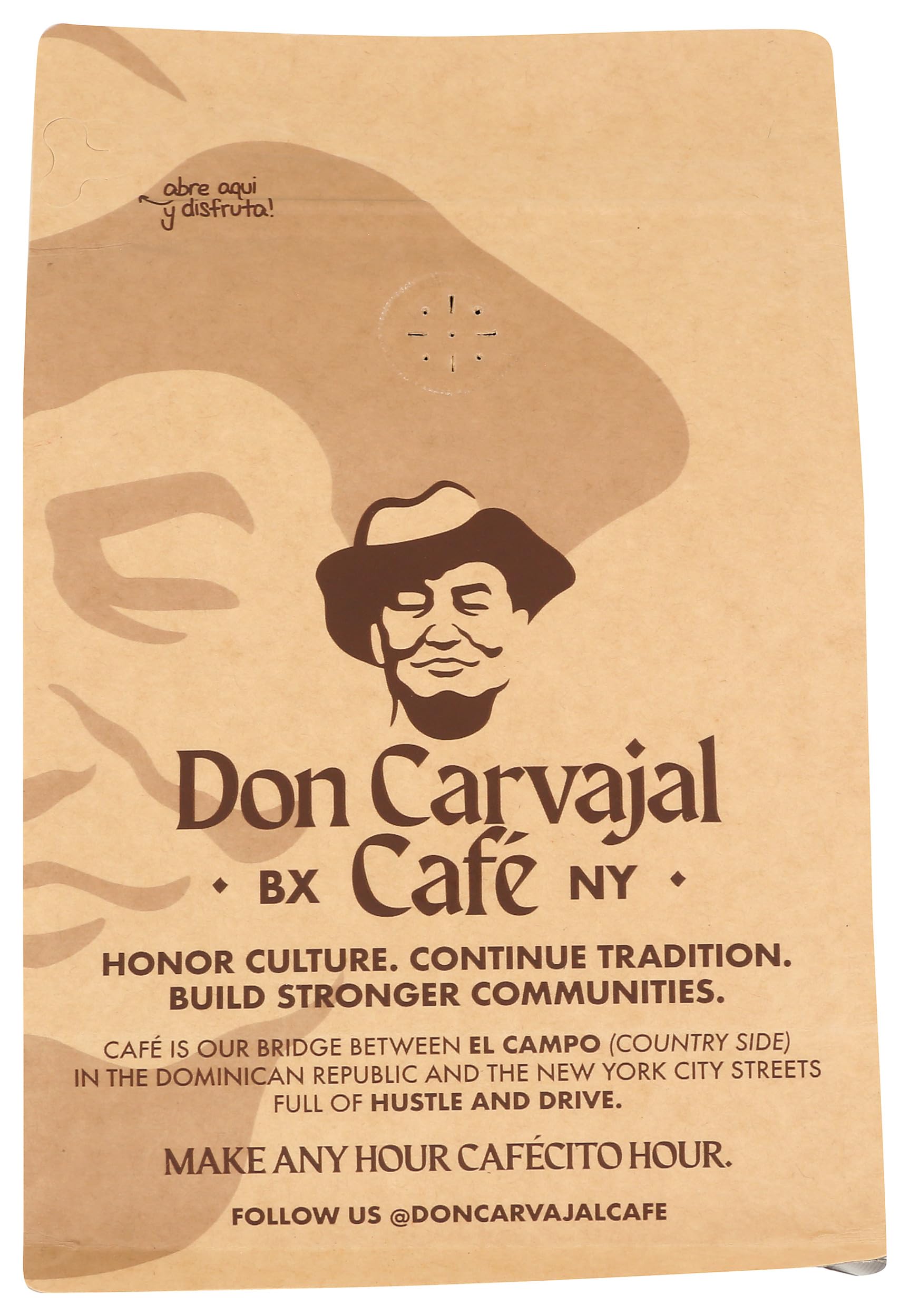 Don Carvajal Cafe Barahona Dark Roast Whole Bean Coffee, 12 OZ