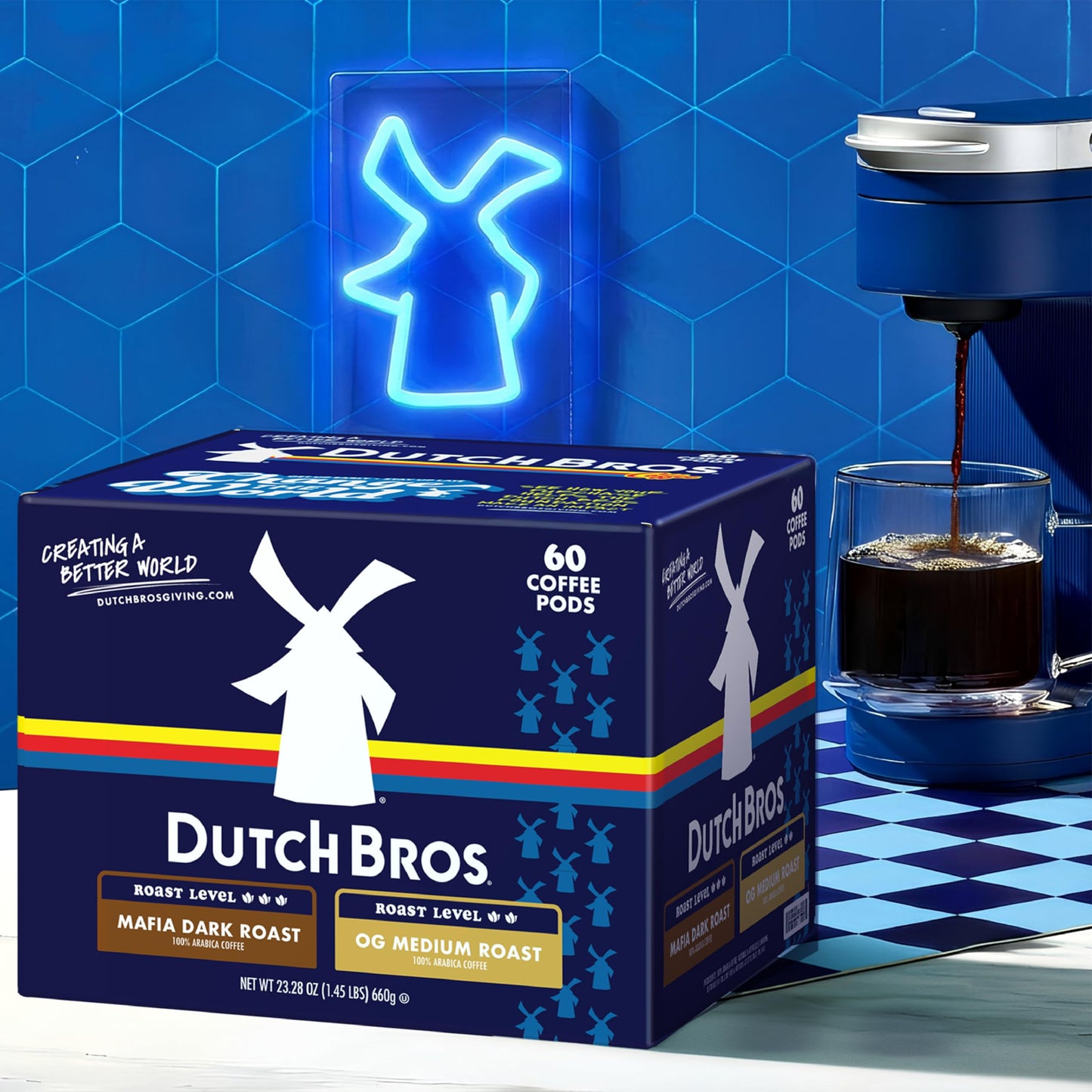 Dutch Bros® Medium and Dark Roast Coffee Variety Pack, 60 Count, Single Serve Coffee Pods for Keurig K-Cup Brewers