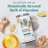 The Republic of Tea - Organic Indian Ginger SuperHerb Tea Tin, 36 Herbal Tea Bags, Naturally Caffeine-Free Herbs of Origin