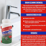 Insta-Flo Crystals Drain Cleaner - 1 lb (16 oz) - Odorless Drain Opener for Hair & Grease by Thrift Marketing