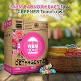 WBM Home 10-in-1 Laundry Pods, Total 96 Count, Ultra Concentrate with Powerful Stain Lifter Technology, Fabric Softener With Rose Extracts, Detergent