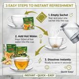 Nirwana Honey Ginger Herbal Tea - Caffeine-Free Ginger Tea Bags with Honey Flavor, Smooth Herbal Infusion, Warm & Aromatic Tea (20 Sachets)