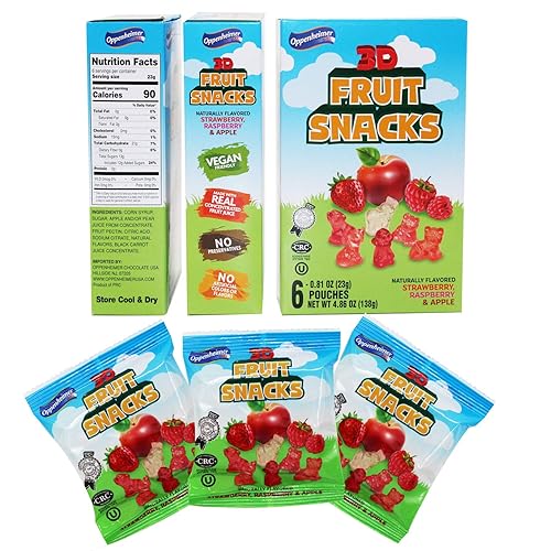 Fruit Snacks 3D Animals Gummy Candy Gift Box Snack, Kosher, Naturally Flavored, Made With Real Concentrated Fruit Juice, No Artificial Colors or