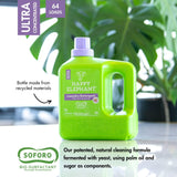 Happy Elephant Laundry Detergent, White Tea & Fig Scent, Ultra Concentrated Washing Machine Laundry Soap, Plant Based, Stain Remover, Gentle on