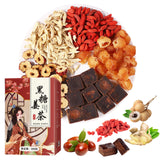 Jujube Ginger Tea Bags - 10.58 Oz Dried Longan Jujubes Dates Goji Berry Ginger Tea Bags, Lycium Red Date Dark Brown Sugar Hot Teas Individual