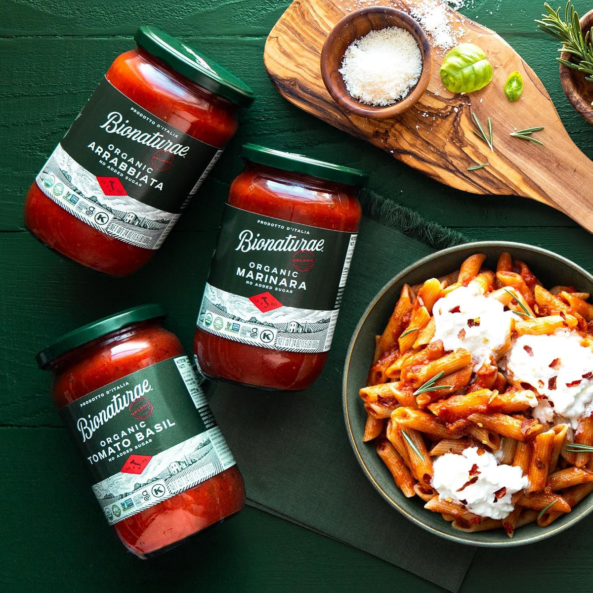 Bionaturae Organic Tomato Basil Pasta Sauce, Pizza, 24 Oz Jar (2 Pack)