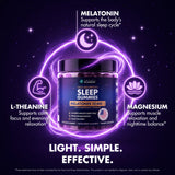 Mixed Berry Gummies with Melatonin 10mg, Magnesium & L-Theanine - Vegan, Non-GMO, Sugar Free