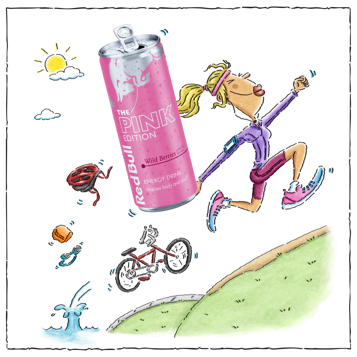 Red Bull Energy Drink, Wild Berries, Pink Edition