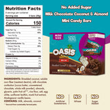 ChocZero Milk Chocolate Coconut & Almond Candy Bars, No Added Sugar, High Fiber, Gluten Free, Keto Friendly Mini Oasis Bars (16 Count Box)