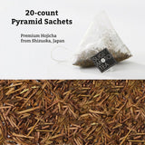 SUGIMOTO TEA Japanese Hojicha Roasted Green Tea Bags 20 Count