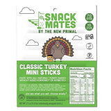 Snack Mates by The New Primal, Turkey Stick, All-Natural Turkey, High Protein and Low Sugar Kids Snack, Certified Paleo, Certified Gluten-Free