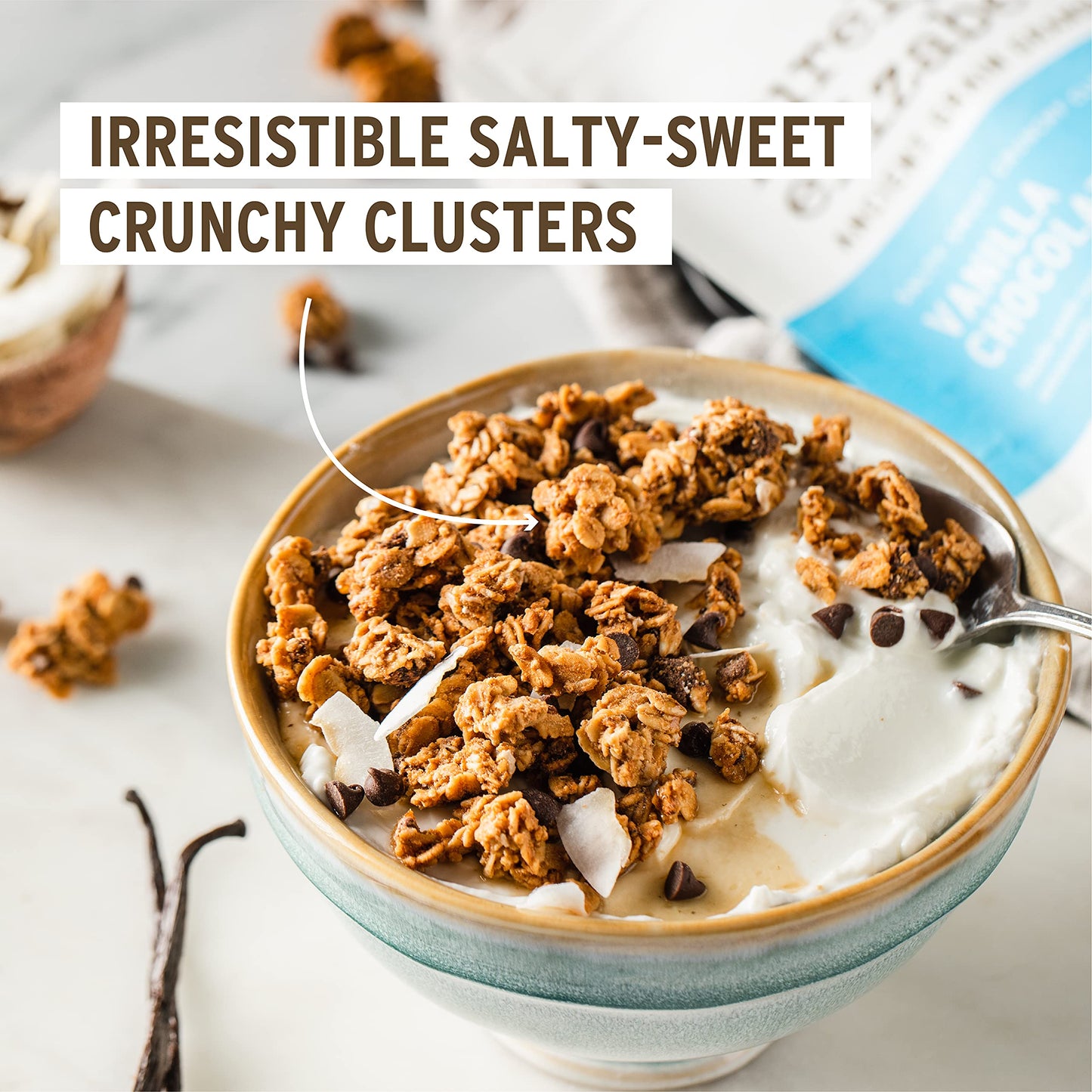 Purely Elizabeth, Superfood Snack Granola Variety Pack, Gluten-Free (3 Ct.) (Vanilla Chocolate Chip, Honey Peanut Butter, Maple Almond Butter)