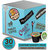 Decaf Coffee Pods Variety Pack Sampler, Assorted Unflavored & Flavored Coffee Pods Compatible with Keurig K Cups Brewers, Decaffeinated Coffee