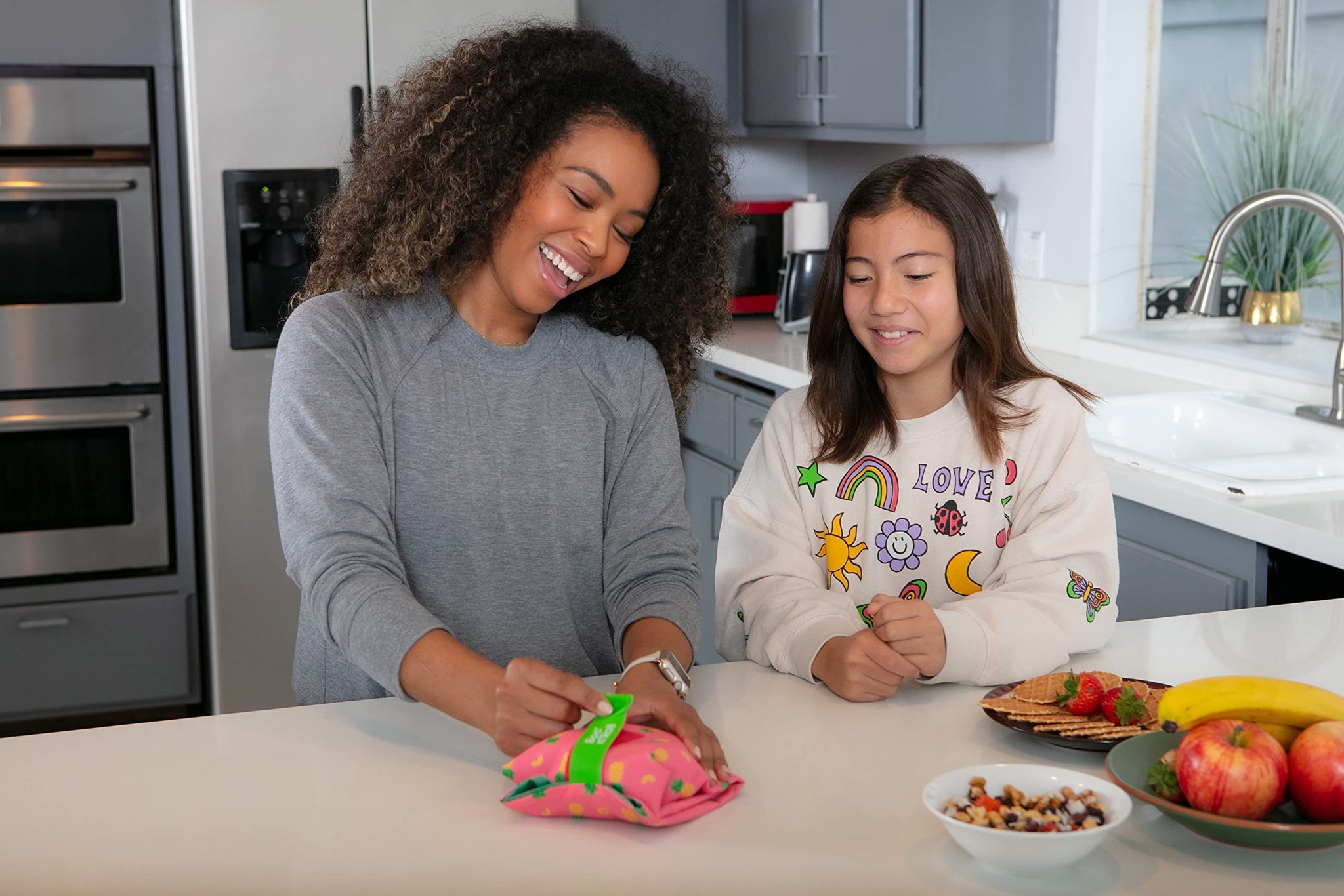 ROLL'EAT ® Boc'n'Roll Fruits | Reusable Sandwich Bag | Sandwich Container | Eco Friendly Food Bag | Reusable and Washable Sandwich Wrap | Watermelon