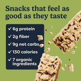Tosi Nut Bars, Cashew, Healthy Snacks for Adults & Kids, Plant Based Crunchy Bars (6G Protein), Organic Keto Snacks, Vegan, Gluten & Soy Free, Low