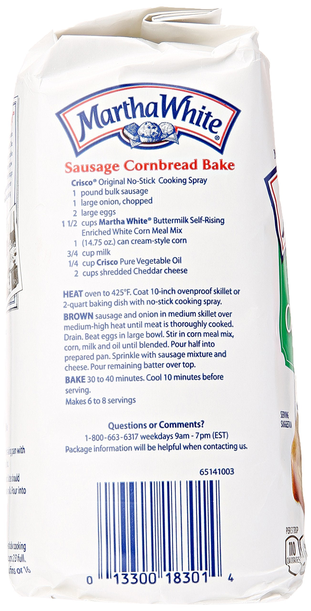 Martha White Self-Rising Buttermilk White Corn Meal Mix, 32 Ounces