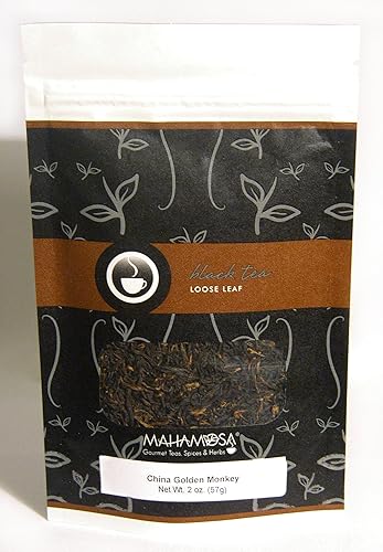 Mahamosa China Black Tea Loose Leaf (Looseleaf)- China Golden Monkey Tea 2 oz