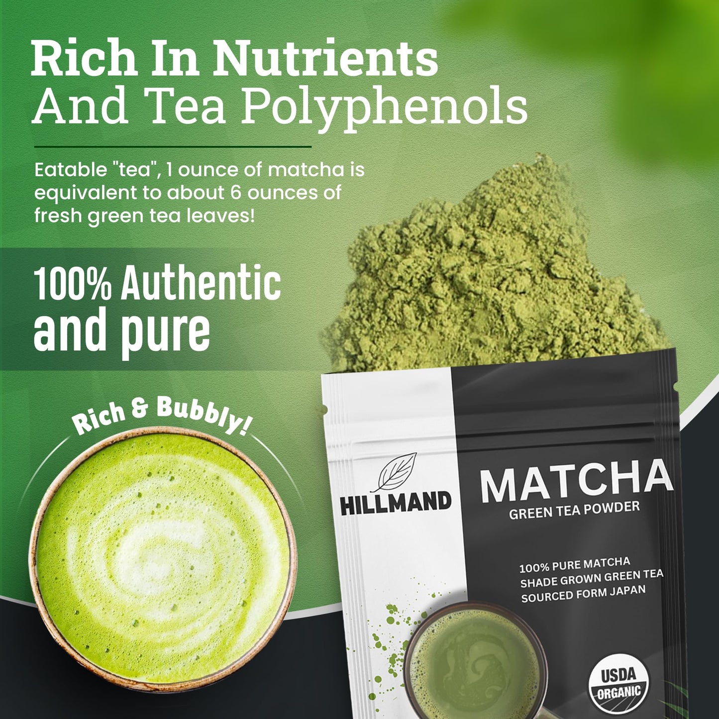 Macha Latte Powder - 3.53oz Pack of 1 - Organic Unsweetened Matcha - Carefully Stored Green Superfood